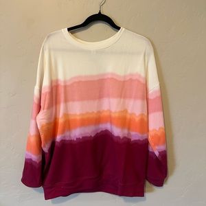 Athleta balance printed pullover size L